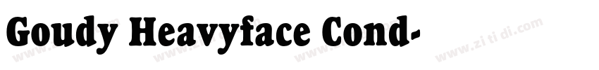 Goudy Heavyface Cond字体转换